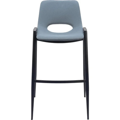 Desi Barstool (Set of 2) Blue - LOOMLAN - Zuo Modern - Bar Stools