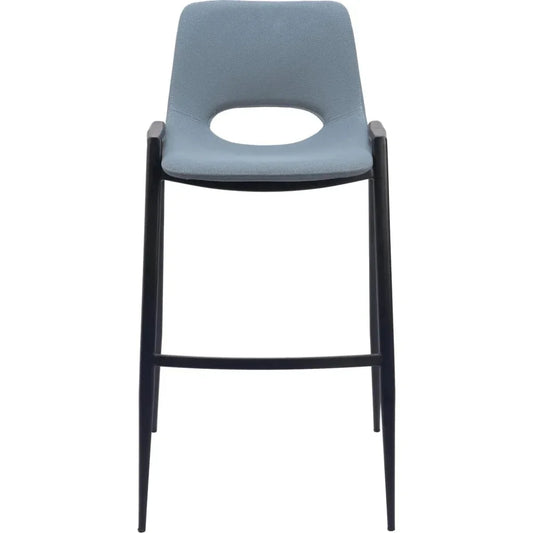 Desi Barstool (Set of 2) Blue - LOOMLAN - Zuo Modern - Bar Stools