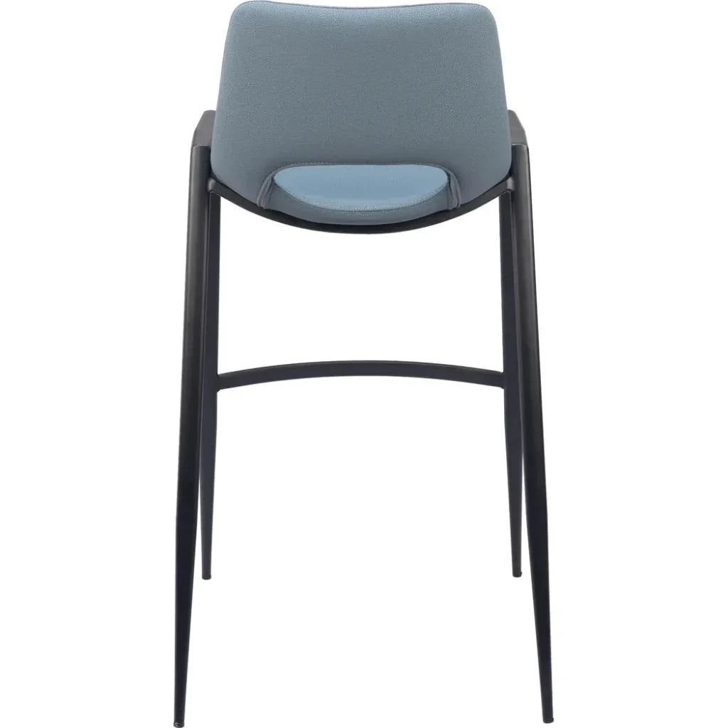 Desi Barstool (Set of 2) Blue - LOOMLAN - Zuo Modern - Bar Stools
