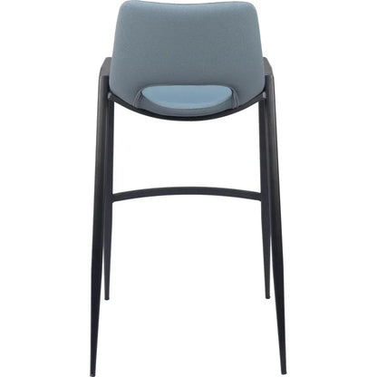 Desi Barstool (Set of 2) Blue - LOOMLAN - Zuo Modern - Bar Stools
