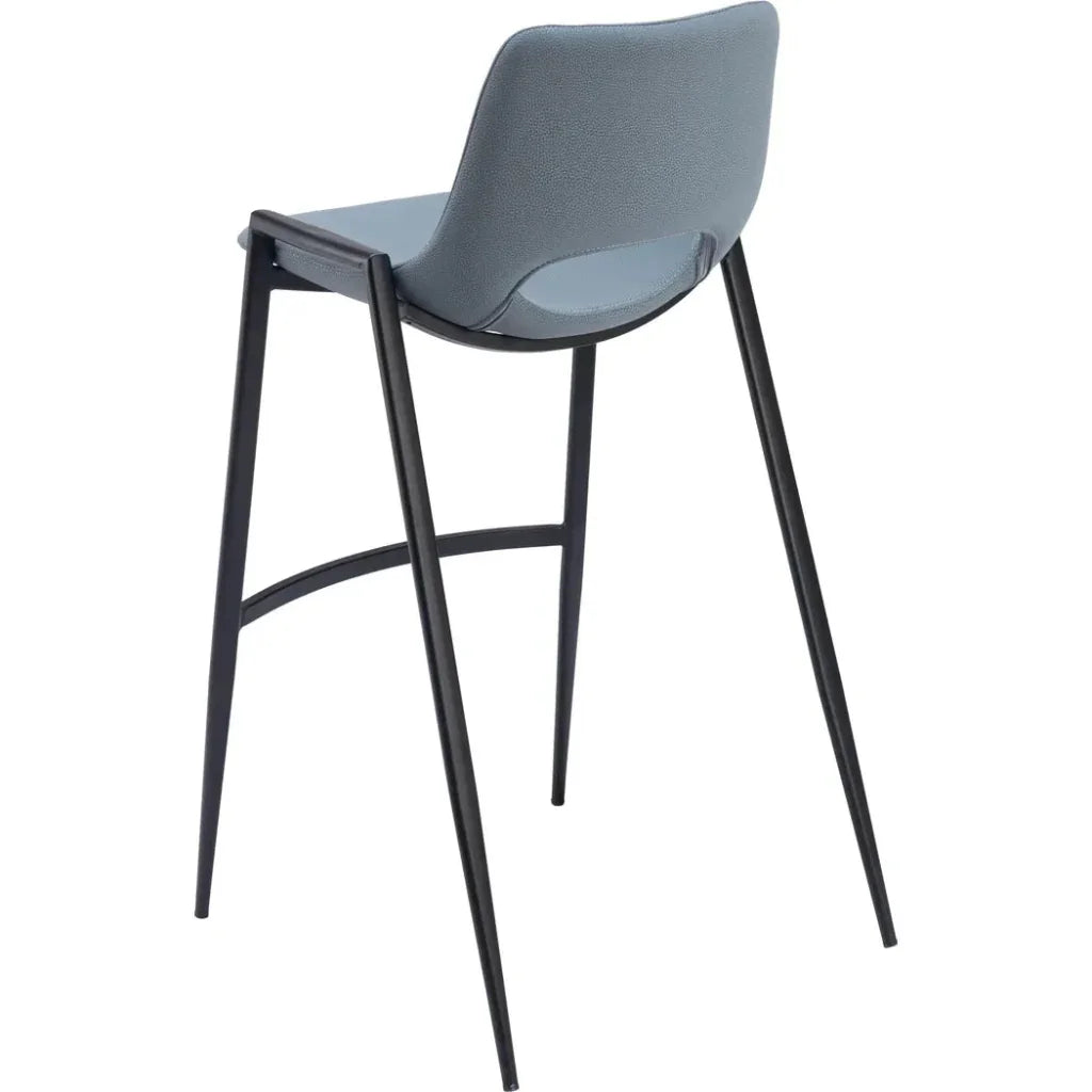 Desi Barstool (Set of 2) Blue - LOOMLAN - Zuo Modern - Bar Stools