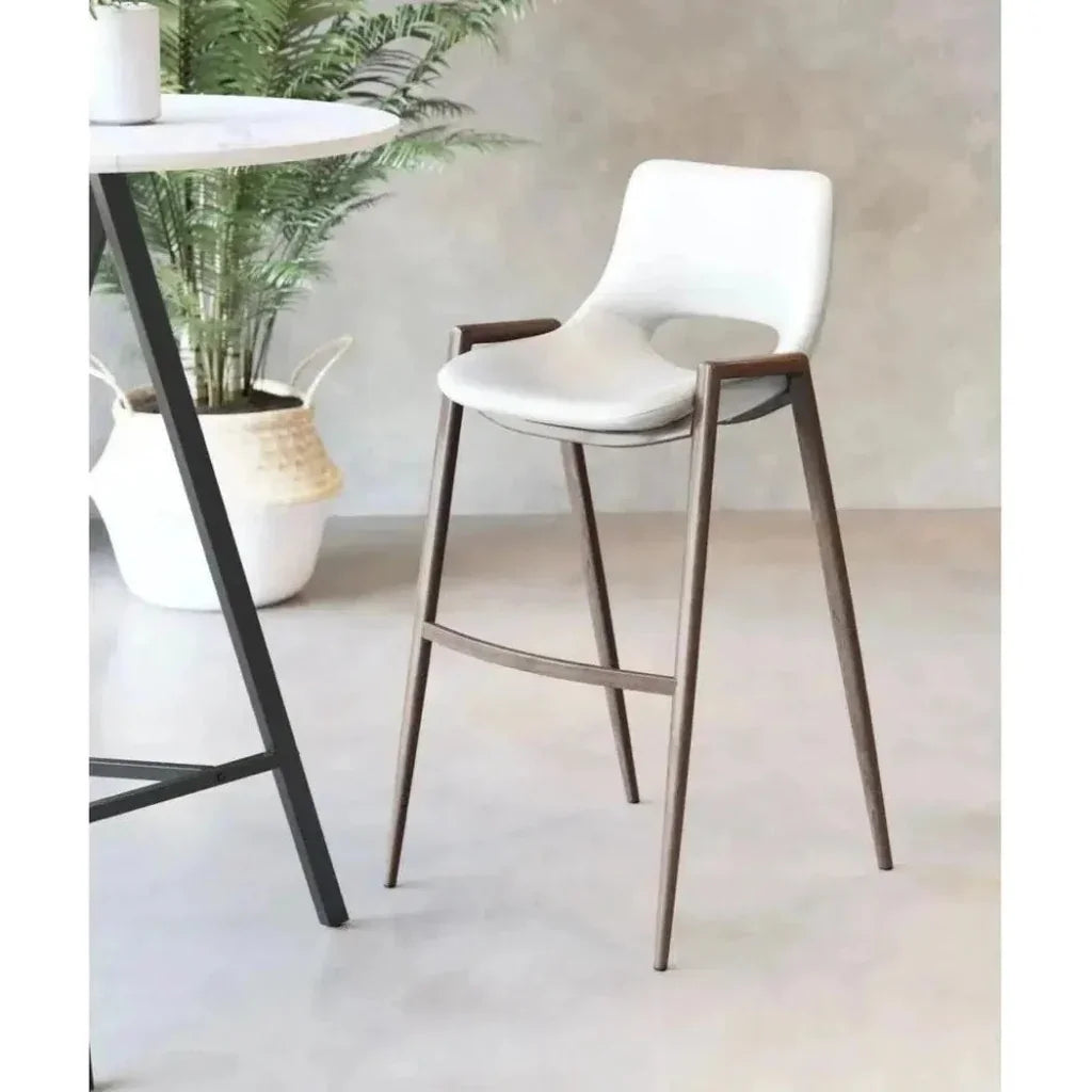 Desi Counter Chair (Set of 2) Beige - LOOMLAN - Zuo Modern - Counter Stools