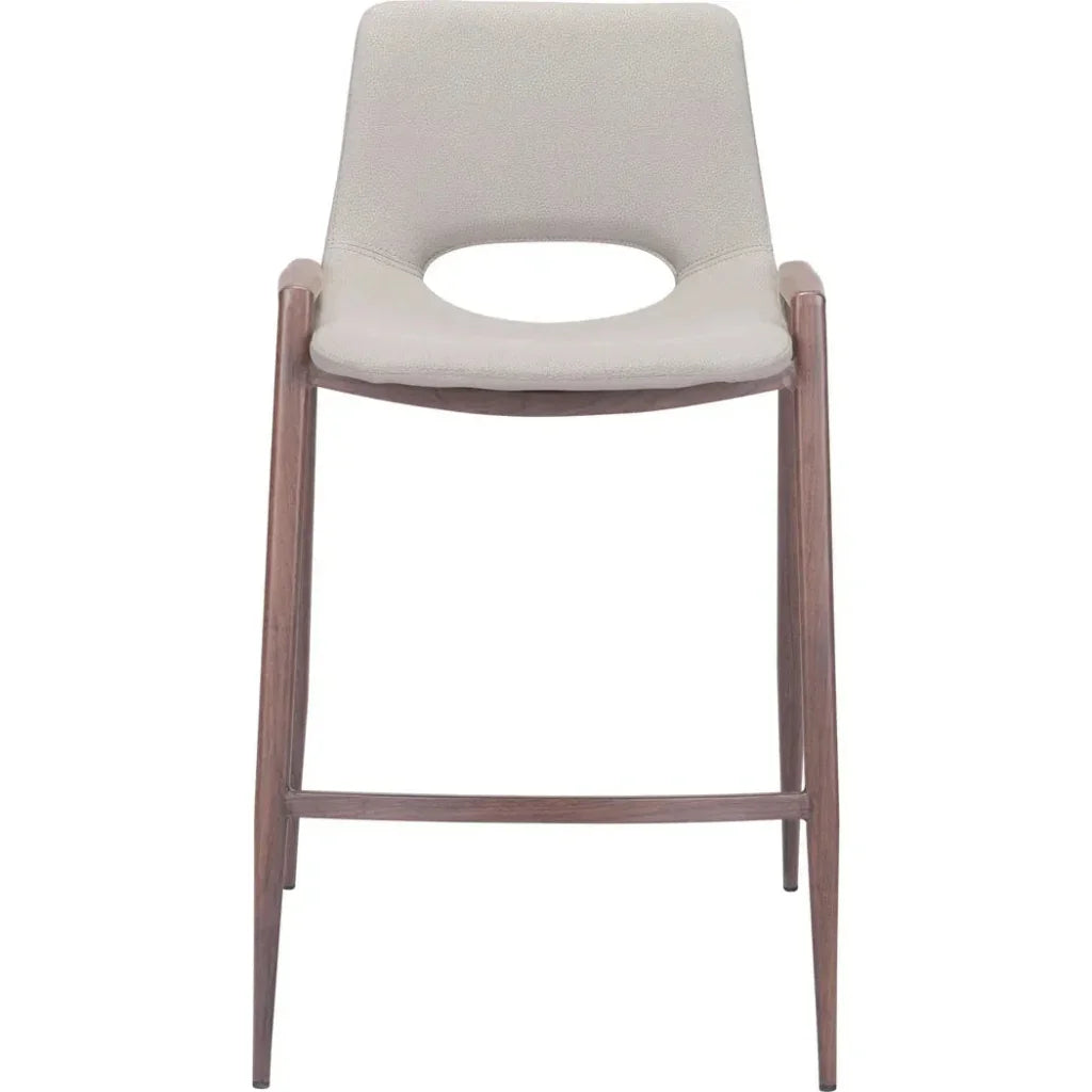 Desi Counter Chair (Set of 2) Beige - LOOMLAN - Zuo Modern - Counter Stools