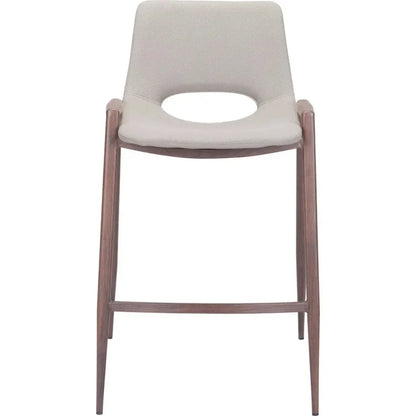 Desi Counter Chair (Set of 2) Beige - LOOMLAN - Zuo Modern - Counter Stools