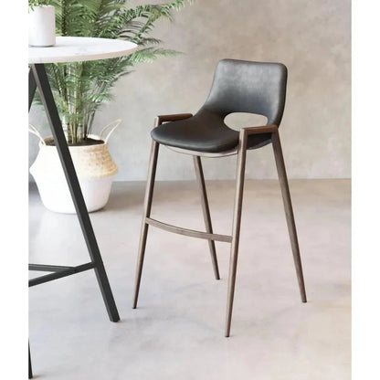 Desi Counter Chair (Set of 2) Black - LOOMLAN - Zuo Modern - Counter Stools