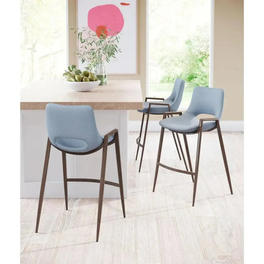 Desi Counter Chair (Set of 2) Gray - LOOMLAN - Zuo Modern - Counter Stools