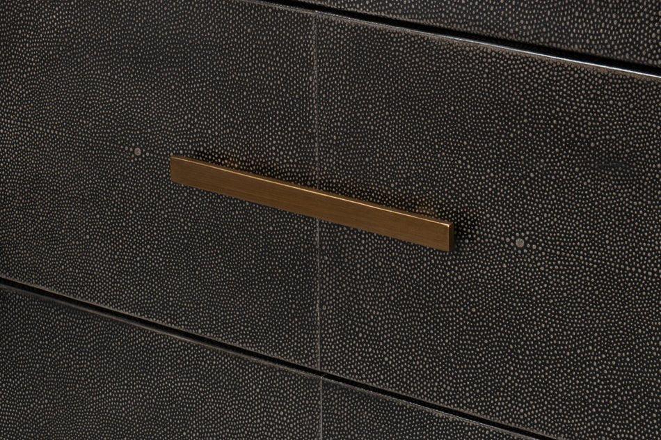 Desmond Shagreen Leather Warpped Sideboard - LOOMLAN - Sarreid - Sideboards