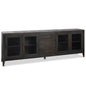 Desmond Shagreen Leather Warpped Sideboard - LOOMLAN - Sarreid - Sideboards