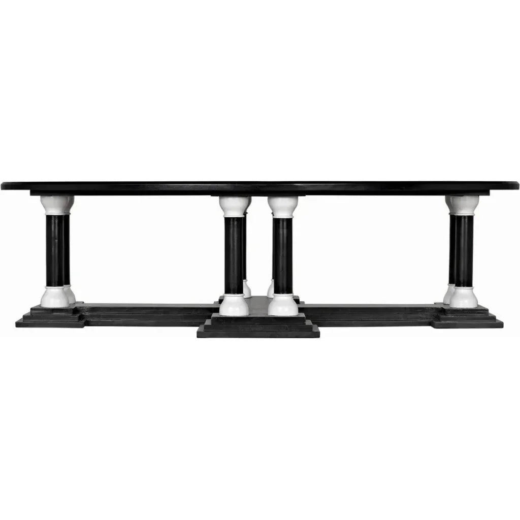 Desoto Coffee Table, Hand Rubbed Black & Solid White - LOOMLAN - Noir - Coffee Tables