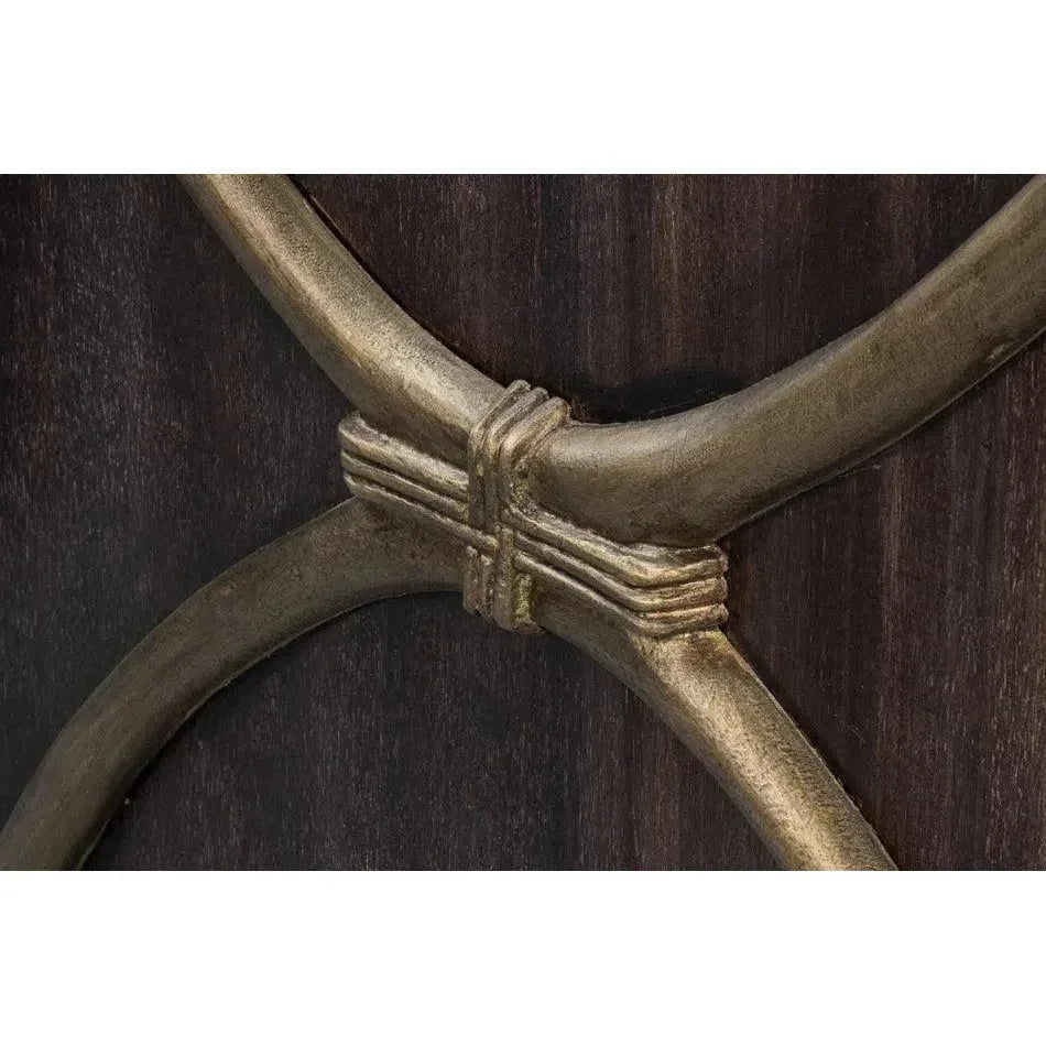 Details Acacia Wood Dark Brown Credenza - LOOMLAN - Sarreid - Sideboards