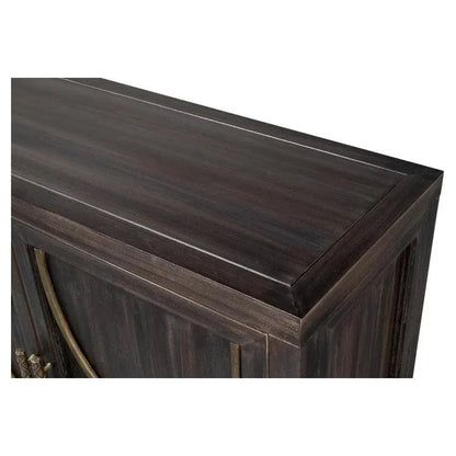 Details Acacia Wood Dark Brown Credenza - LOOMLAN - Sarreid - Sideboards