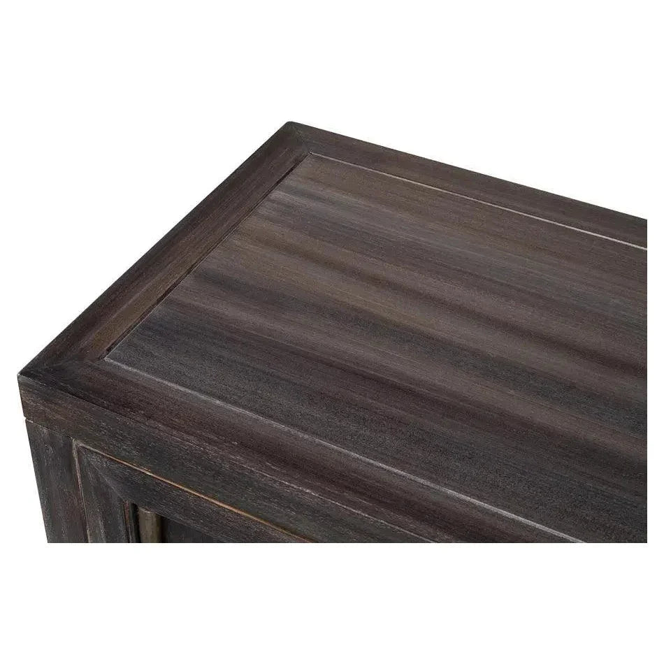 Details Acacia Wood Dark Brown Credenza - LOOMLAN - Sarreid - Sideboards