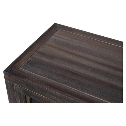 Details Acacia Wood Dark Brown Credenza - LOOMLAN - Sarreid - Sideboards