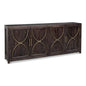 Details Acacia Wood Dark Brown Credenza - LOOMLAN - Sarreid - Sideboards