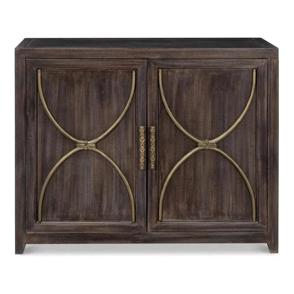 DetailsWood Dark Brown 2 Door Credenza - LOOMLAN - Sarreid - Sideboards