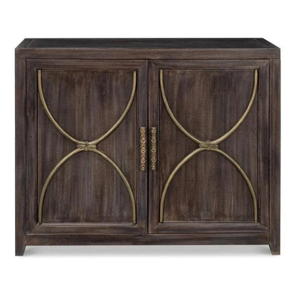DetailsWood Dark Brown 2 Door Credenza - LOOMLAN - Sarreid - Sideboards
