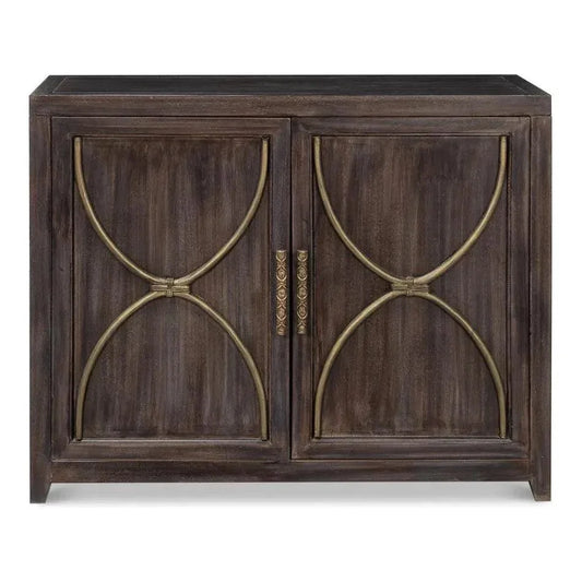 DetailsWood Dark Brown 2 Door Credenza - LOOMLAN - Sarreid - Sideboards