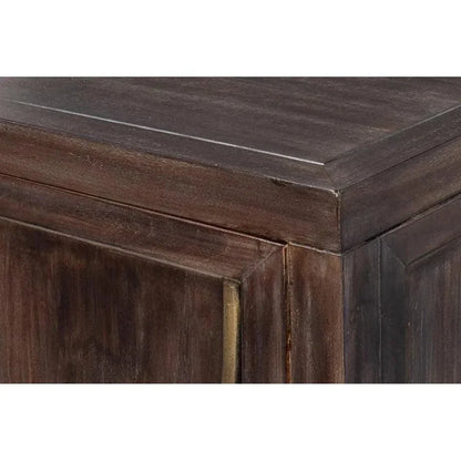 DetailsWood Dark Brown 2 Door Credenza - LOOMLAN - Sarreid - Sideboards