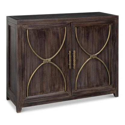 DetailsWood Dark Brown 2 Door Credenza - LOOMLAN - Sarreid - Sideboards