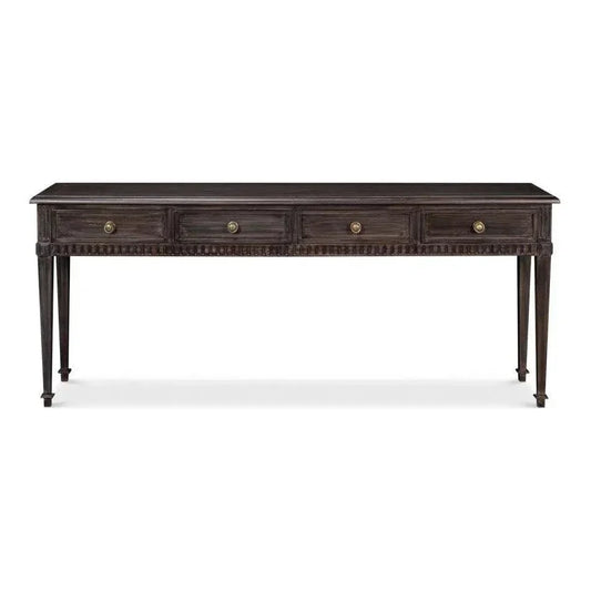 DetailsWood Dark Brown Sofa Table - LOOMLAN - Sarreid - Console Tables