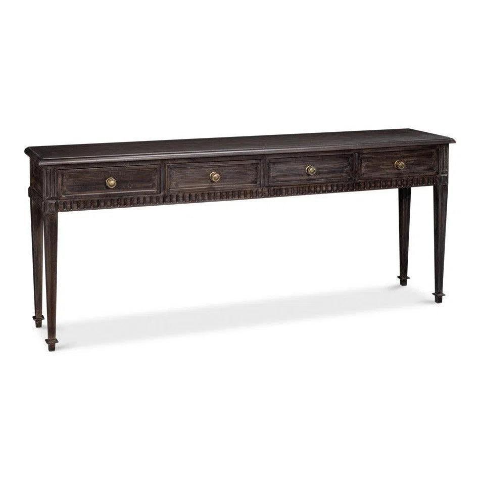 DetailsWood Dark Brown Sofa Table - LOOMLAN - Sarreid - Console Tables