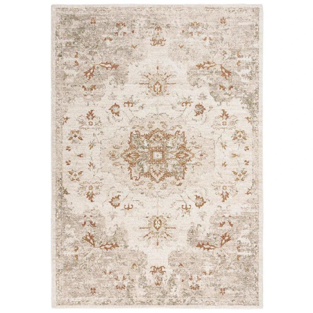 Deva Medallion Rust Large Area Rugs For Living Room - LOOMLAN - LOOMLAN - Area Rugs