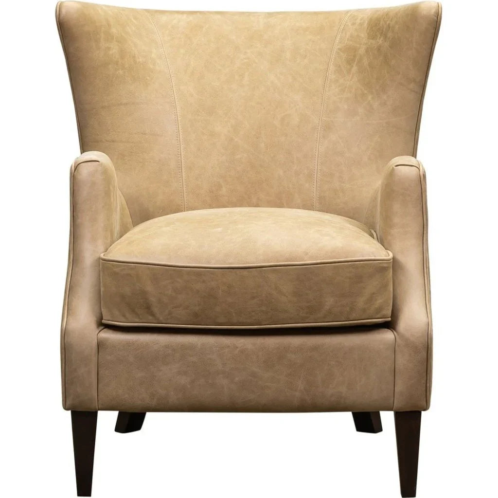 Deville Comfort Style Leather Chair - LOOMLAN - Olivia + Quinn - Club Chairs