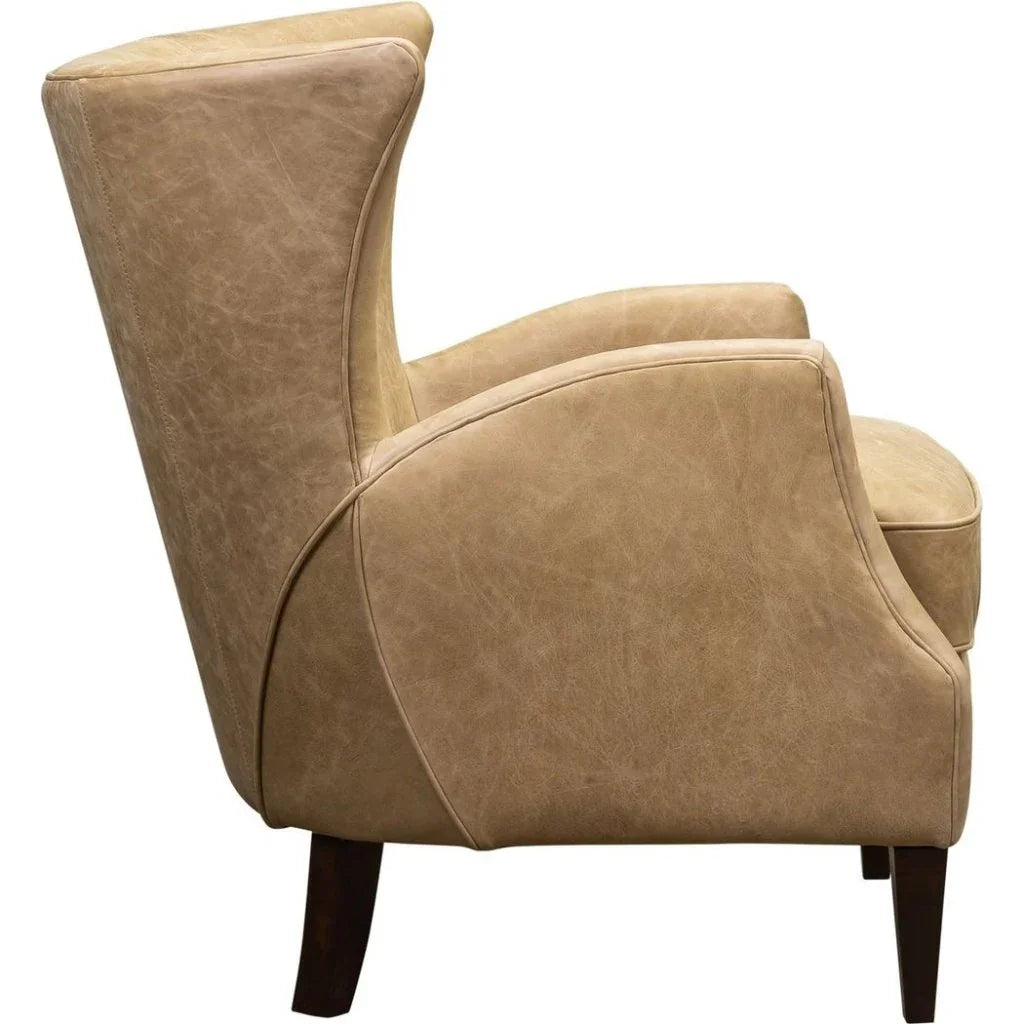 Deville Comfort Style Leather Chair - LOOMLAN - Olivia + Quinn - Club Chairs