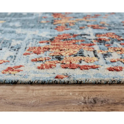 Devo Abstract Blue Large Area Rugs For Living Room - LOOMLAN - LOOMLAN - Area Rugs
