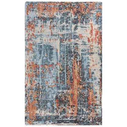 Devo Abstract Blue Large Area Rugs For Living Room - LOOMLAN - LOOMLAN - Area Rugs