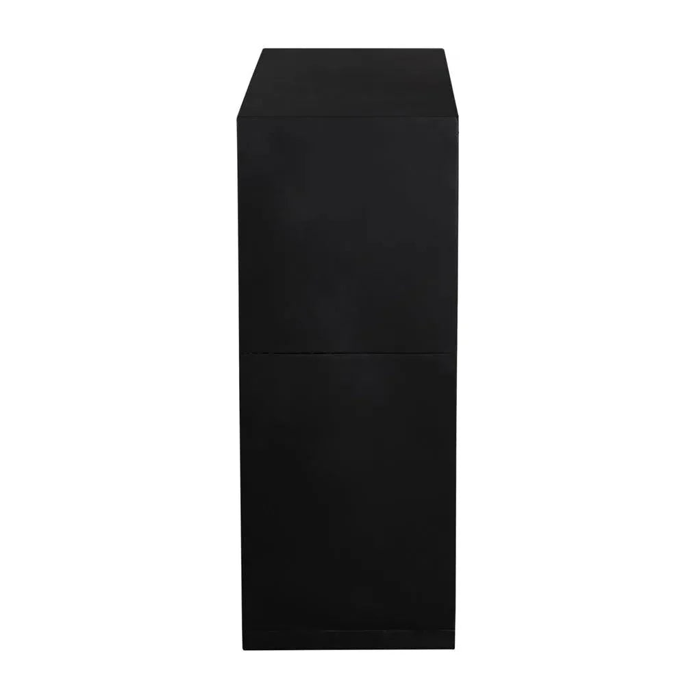 Devo Steel Black Rectangular Console Table - LOOMLAN - Noir - Console Tables