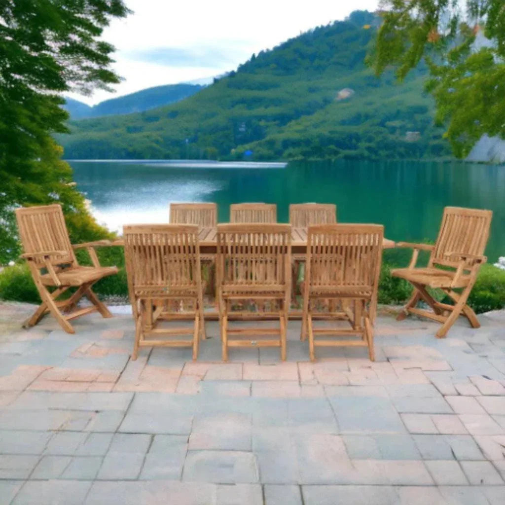 Devon Teak Folding Outdoor Armchair-Outdoor Accent Chairs-HiTeak-LOOMLAN