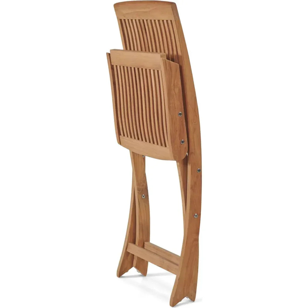 Devon Teak Folding Side Chair-Outdoor Accent Chairs-HiTeak-LOOMLAN