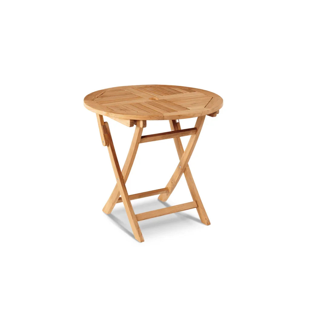 Devon Teak Patio Round Bistro Set 3PC-Outdoor Bistro Sets-HiTeak-LOOMLAN