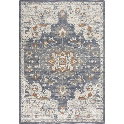 Dewe Medallion Blue Large Area Rugs For Living Room - LOOMLAN - LOOMLAN - Area Rugs