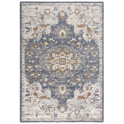 Dewe Medallion Blue Large Area Rugs For Living Room - LOOMLAN - LOOMLAN - Area Rugs