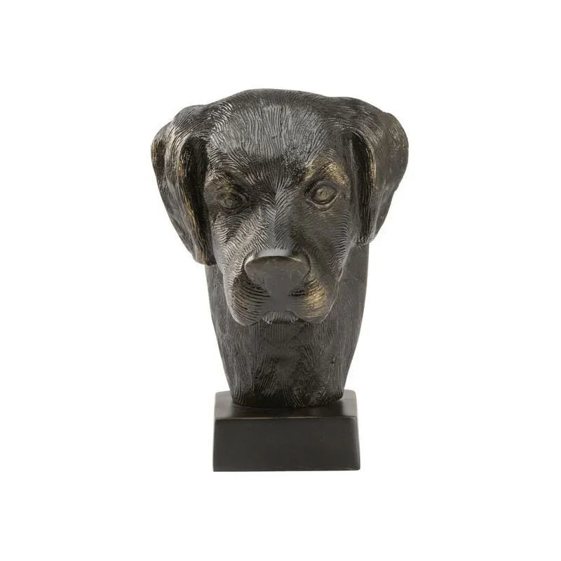 Dex Rustic Delightful Dog Head Sculpture - LOOMLAN - Wildwood - Statues & Sculptures