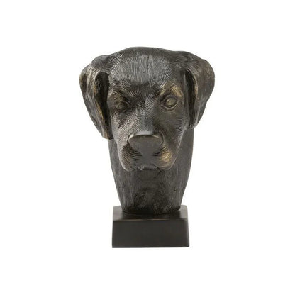 Dex Rustic Delightful Dog Head Sculpture - LOOMLAN - Wildwood - Statues & Sculptures