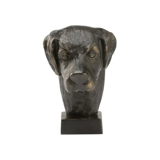 Dex Rustic Delightful Dog Head Sculpture - LOOMLAN - Wildwood - Statues & Sculptures