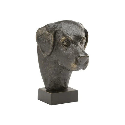 Dex Rustic Delightful Dog Head Sculpture - LOOMLAN - Wildwood - Statues & Sculptures