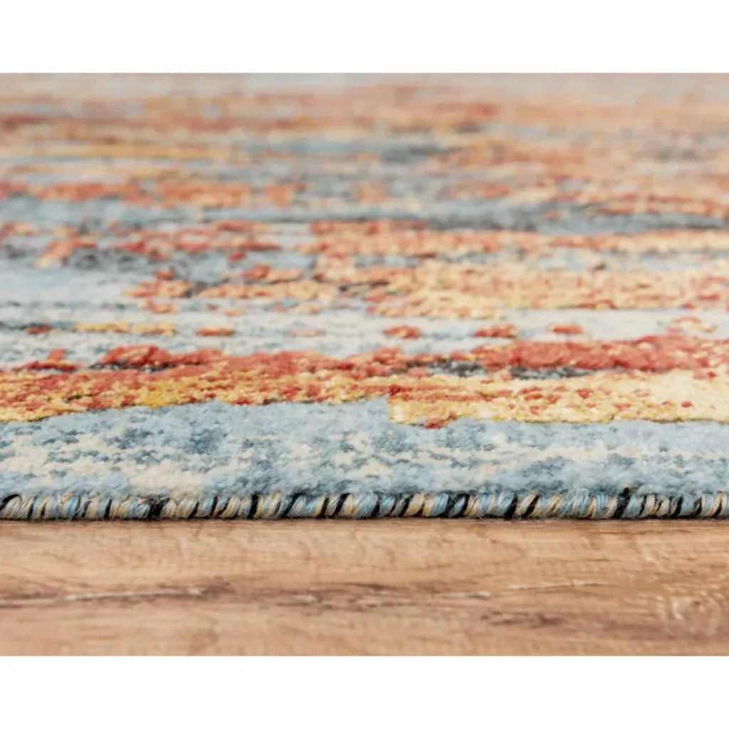 Deys Abstract Blue Large Area Rugs For Living Room - LOOMLAN - LOOMLAN - Area Rugs