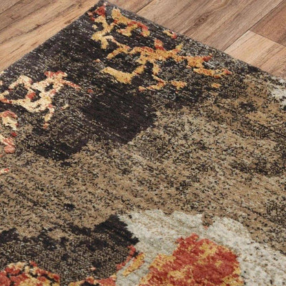 Dhum Abstract Brown Large Area Rugs For Living Room - LOOMLAN - LOOMLAN - Area Rugs