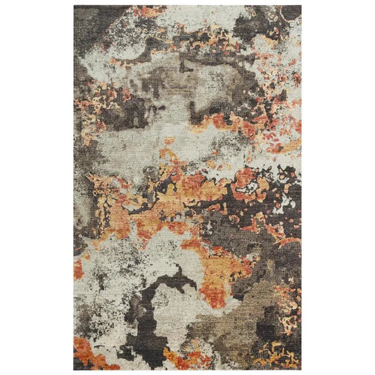 Dhum Abstract Brown Large Area Rugs For Living Room - LOOMLAN - LOOMLAN - Area Rugs