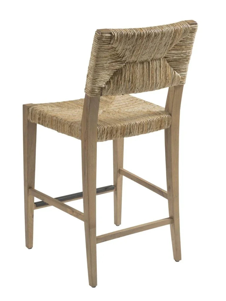 Diamond Banana Weave Wooden Bar Stool - LOOMLAN - Palmetto Home - Bar Stools