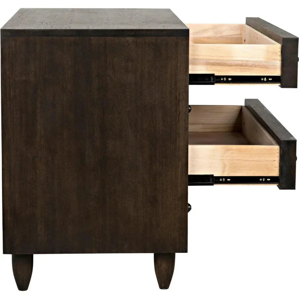 Diamond Four Drawers Walnut Chest