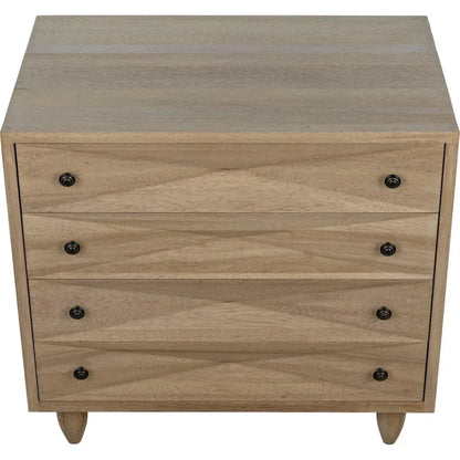 Diamond Four Drawers Walnut Chest