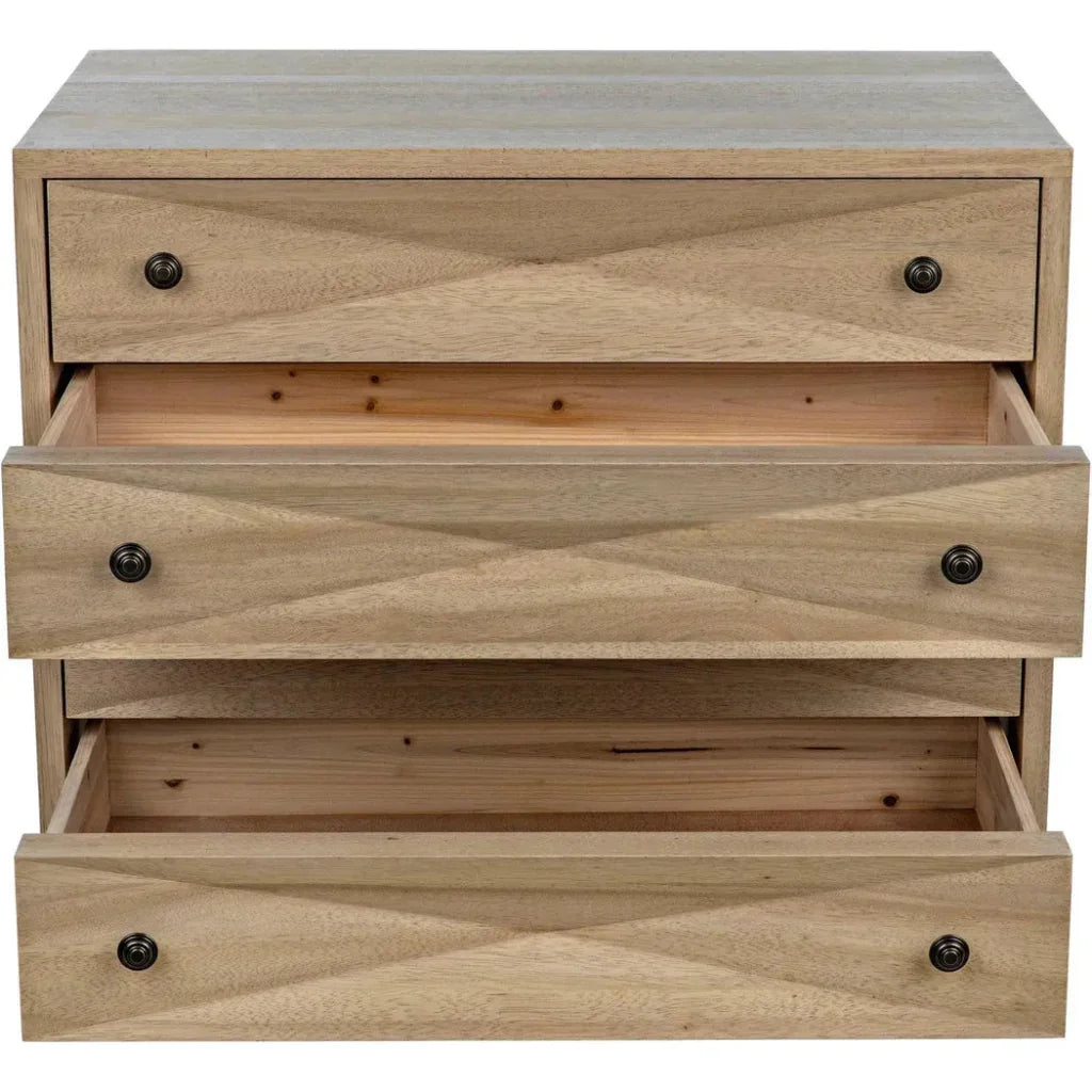 Diamond Four Drawers Walnut Chest
