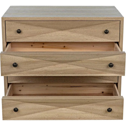 Diamond Four Drawers Walnut Chest