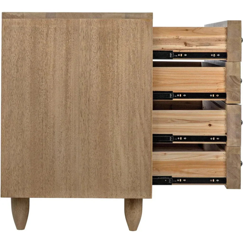 Diamond Four Drawers Walnut Chest