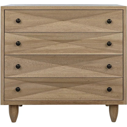 Diamond Four Drawers Walnut Chest